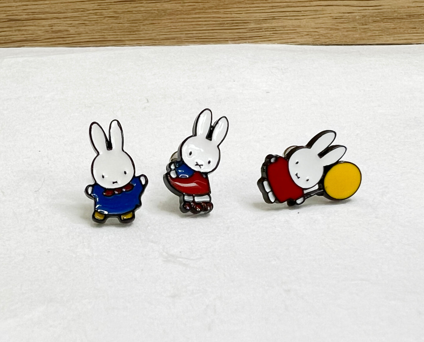 Cute Miffy rabbit characters Screwback screw back ball, Barbells Ear Piercing ,Surgical Steel Screw Back Ear Stud,Cartilage earrings