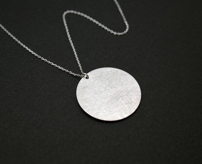 925 sterling silver Big Disc long necklaces,  Layered coin necklace, Coin Necklaces