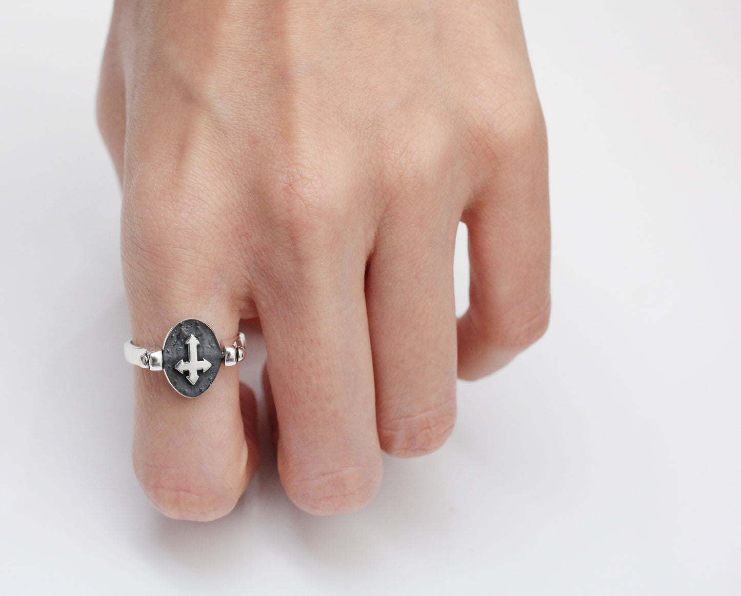 925 Sterling Silver Miraculous Virgin Mary Medal Ring ,Religious Ring ,Rosary and Cross ring