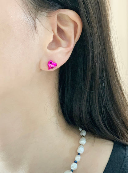 Heart Love Balloon stud Earrings