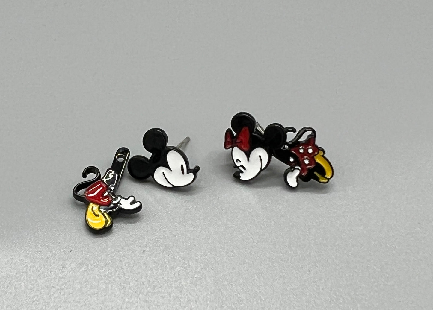 Disney-licensed Mickey Mouse and Minnie Mouse Unbalance Earrings, Disney Earrings