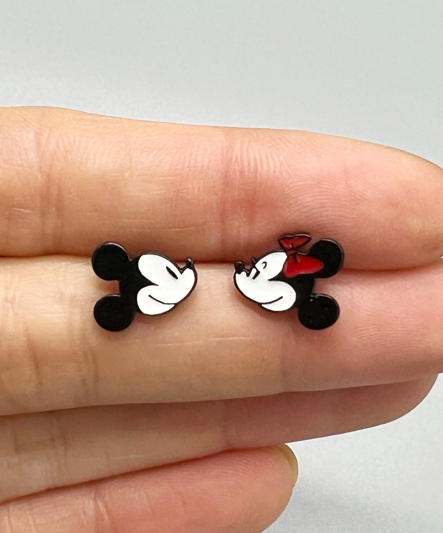 Disney-licensed Mickey Mouse and Minnie Mouse Unbalance Earrings, Disney Earrings