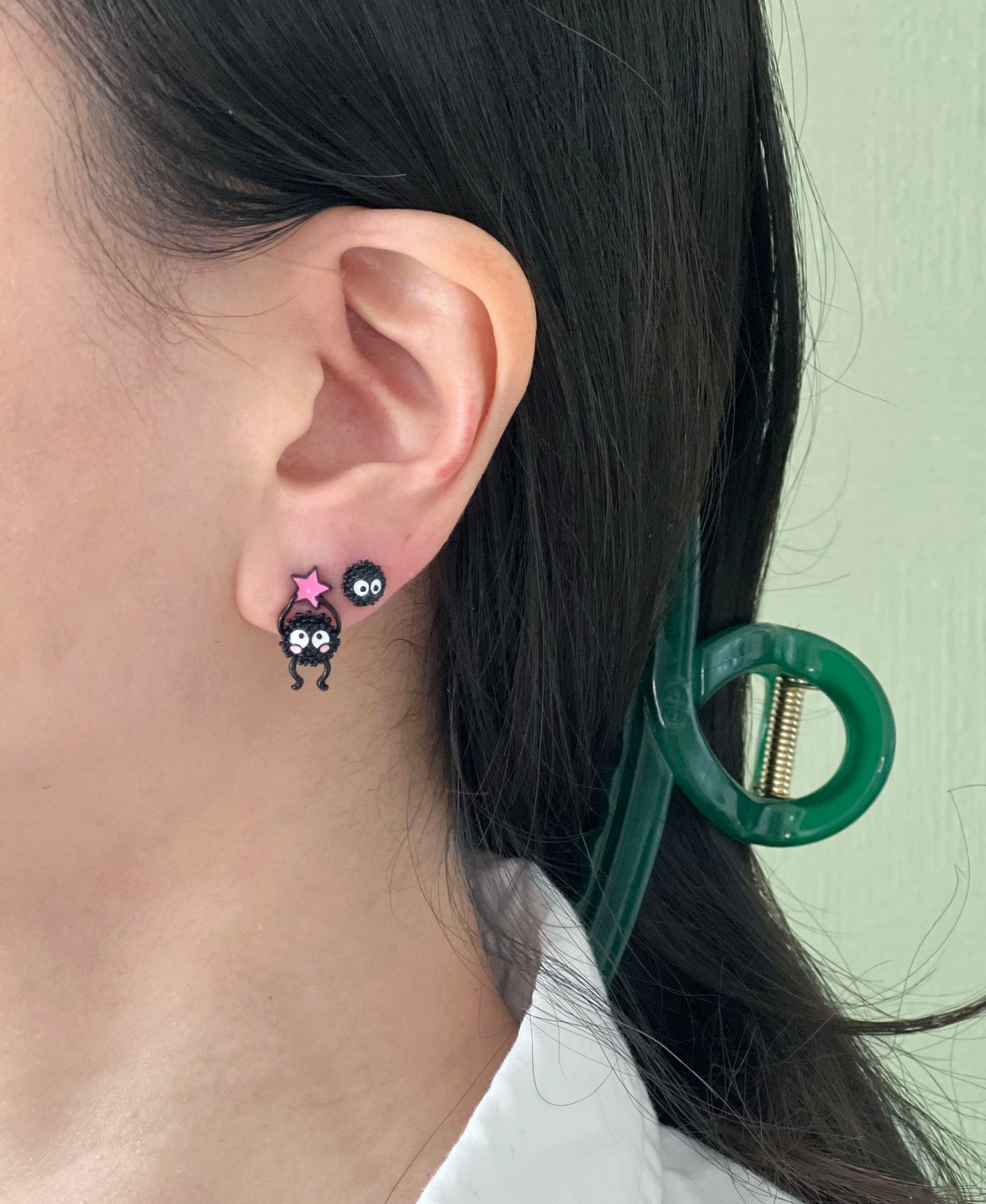 Spirited Away earrings, No-Face earrings, Kaonashi earrings, Susuwatari earrings