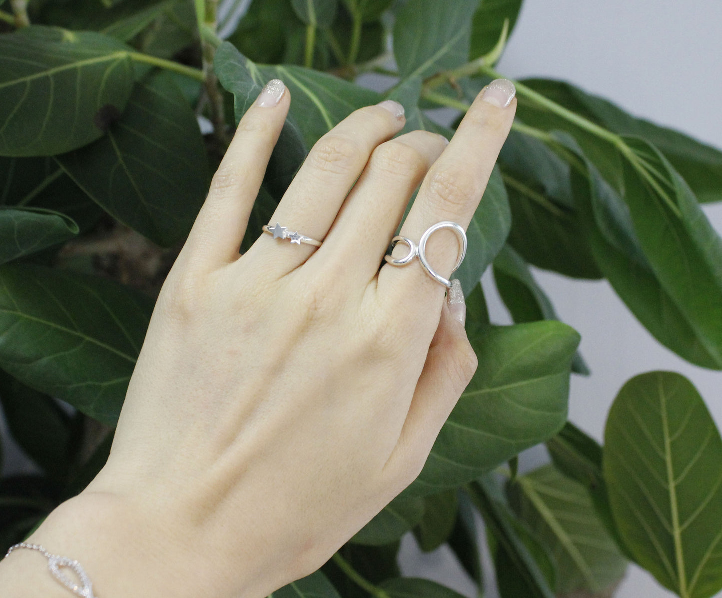 925 Sterling Silver Unbalanced Infinity Ring