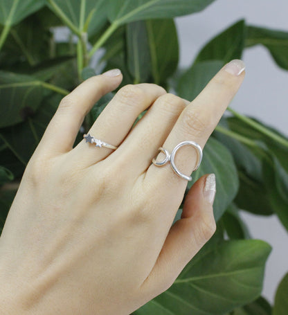 925 Sterling Silver Unbalanced Infinity Ring