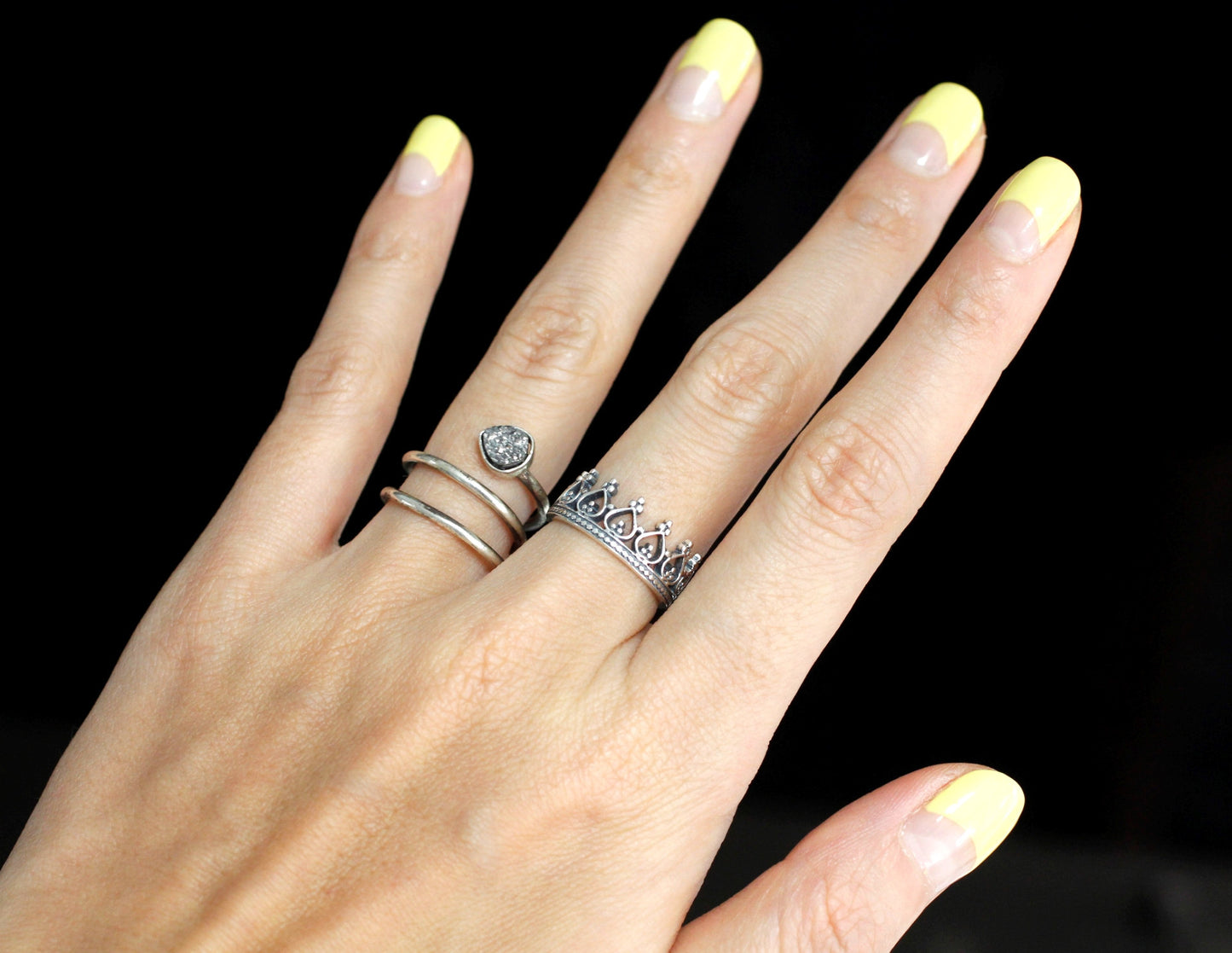 925 sterling silver Princesses Tiara Ring