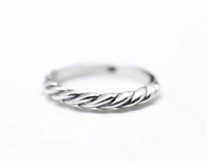 925 Sterling Silver Twisted Stacking Ring