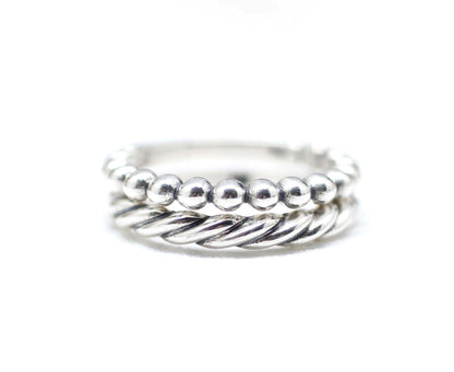 925 Sterling Silver Twisted Stacking Ring