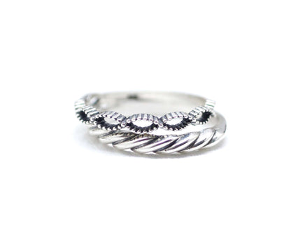 925 Sterling Silver Twisted Stacking Ring