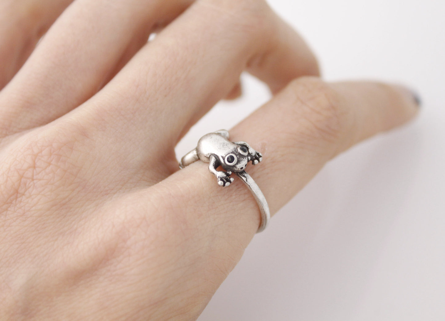 Cute frog Adjustable Wrap Ring, Frog Ring, Animal Rings, Animal Wrap Around Rings, Frog Ring, R0429S