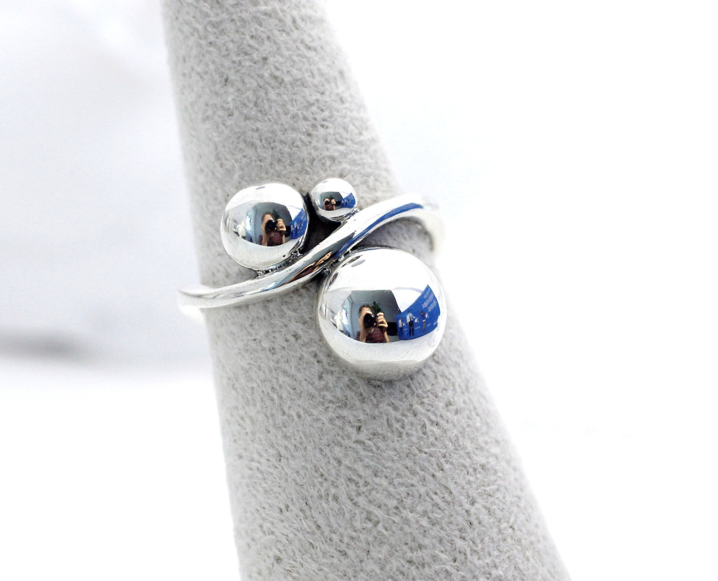 925 sterling silver Bubble balls ring