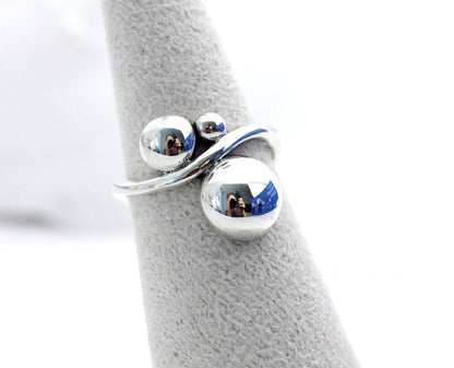 925 sterling silver Bubble balls ring