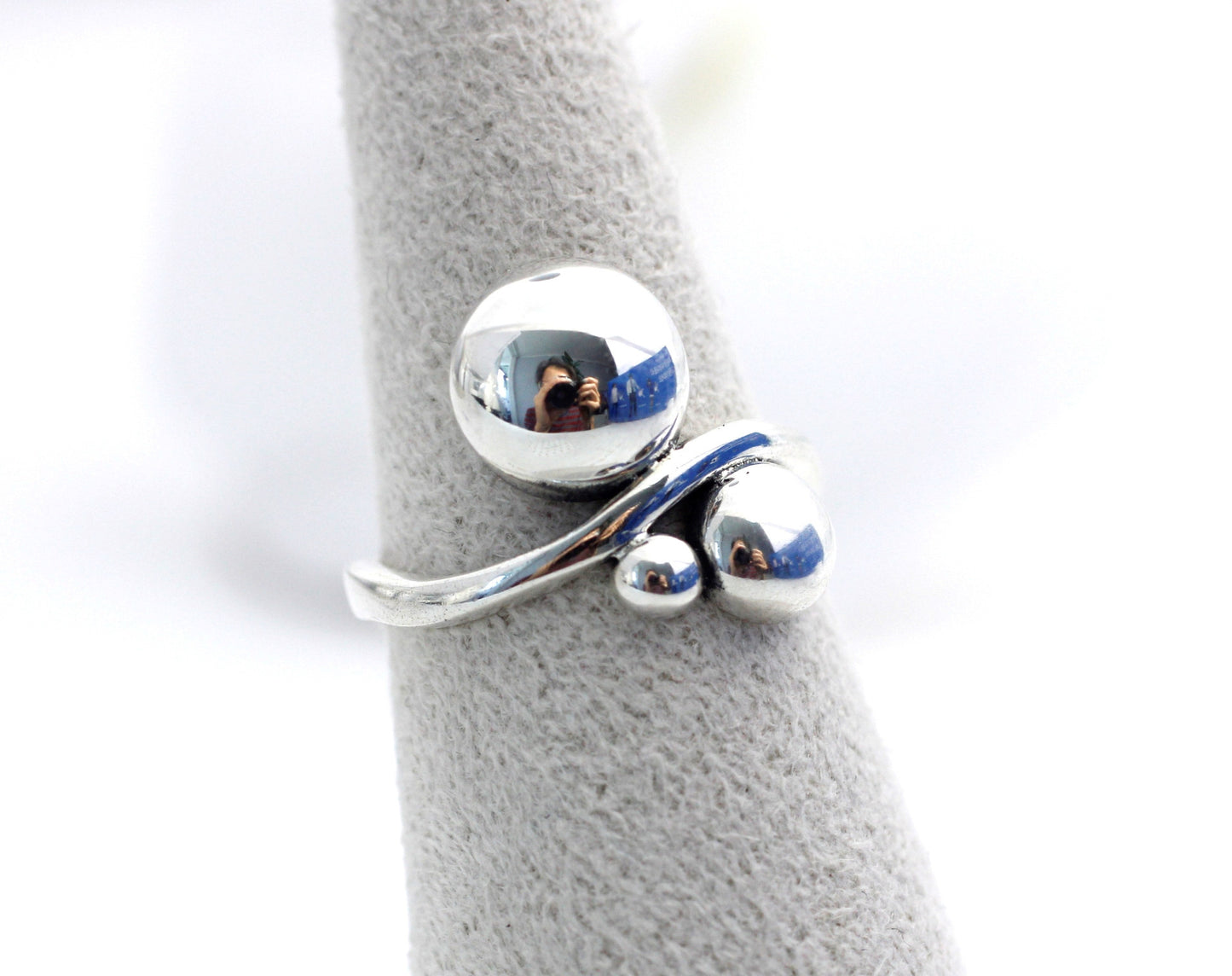 925 sterling silver Bubble balls ring