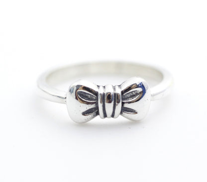 925 sterling silver cute bow  little finger ring - stacked ring,Knuckle ring,