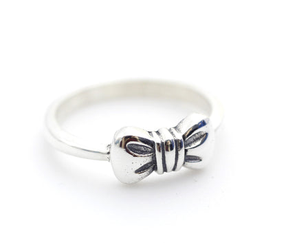 925 sterling silver cute bow  little finger ring - stacked ring,Knuckle ring,