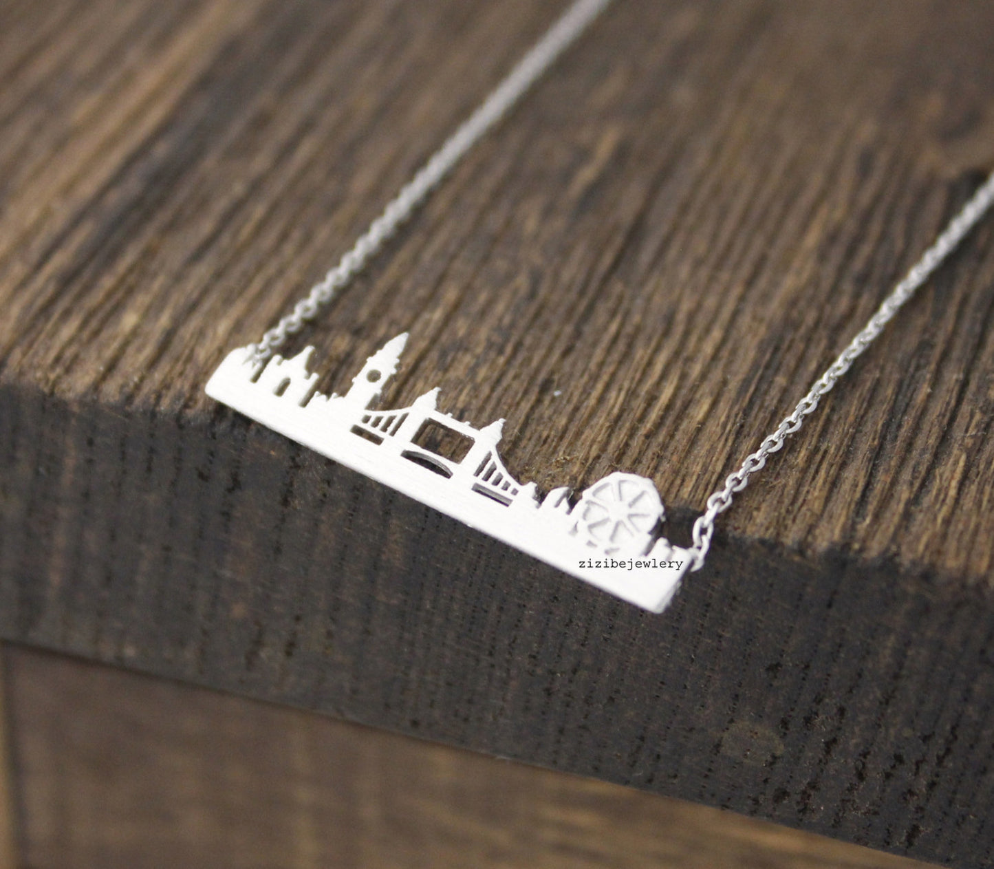 Cityscape Necklace, Skyline Necklace- London Necklace 2. in 3 colors,