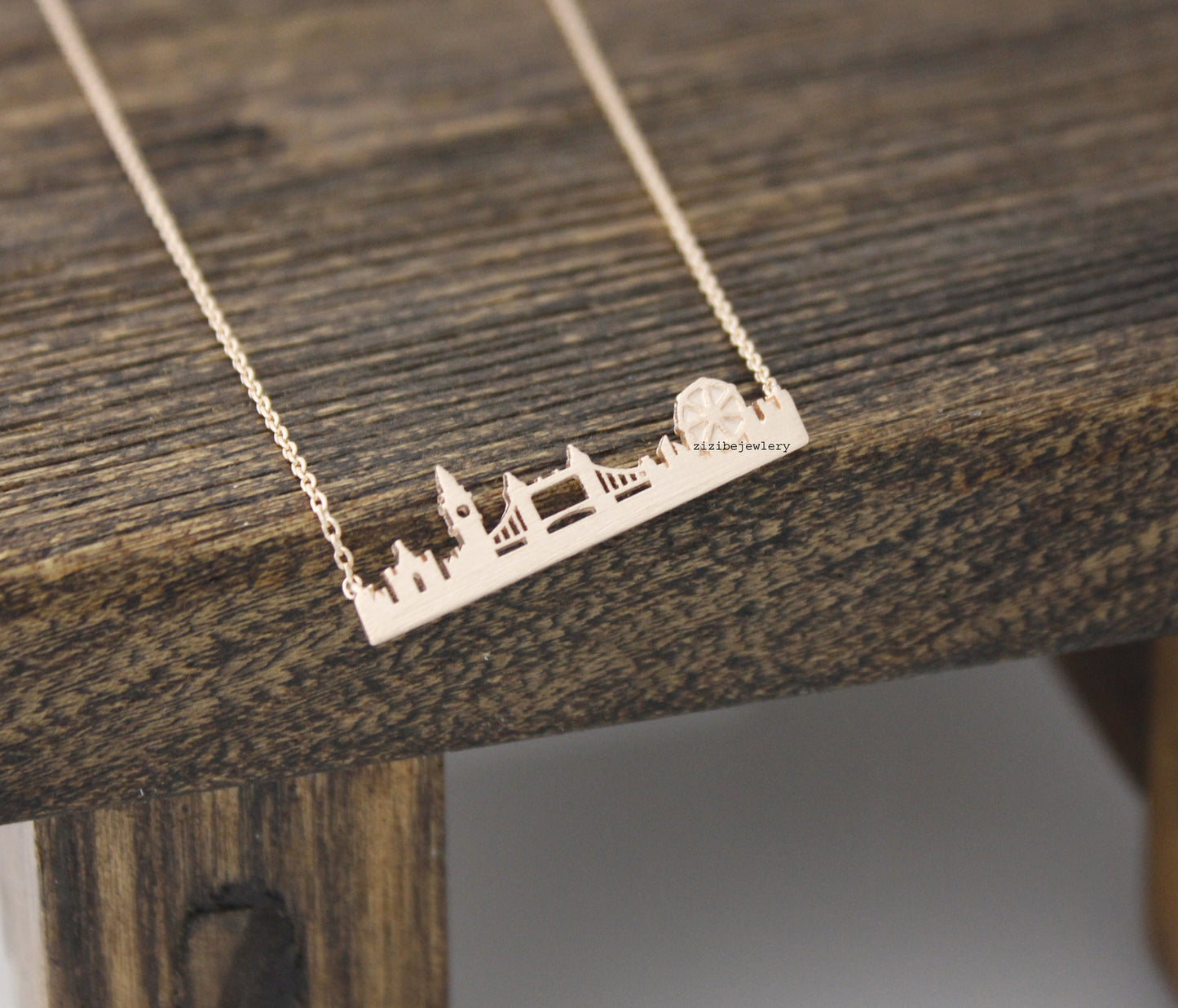 Cityscape Necklace, Skyline Necklace- London Necklace 2. in 3 colors,