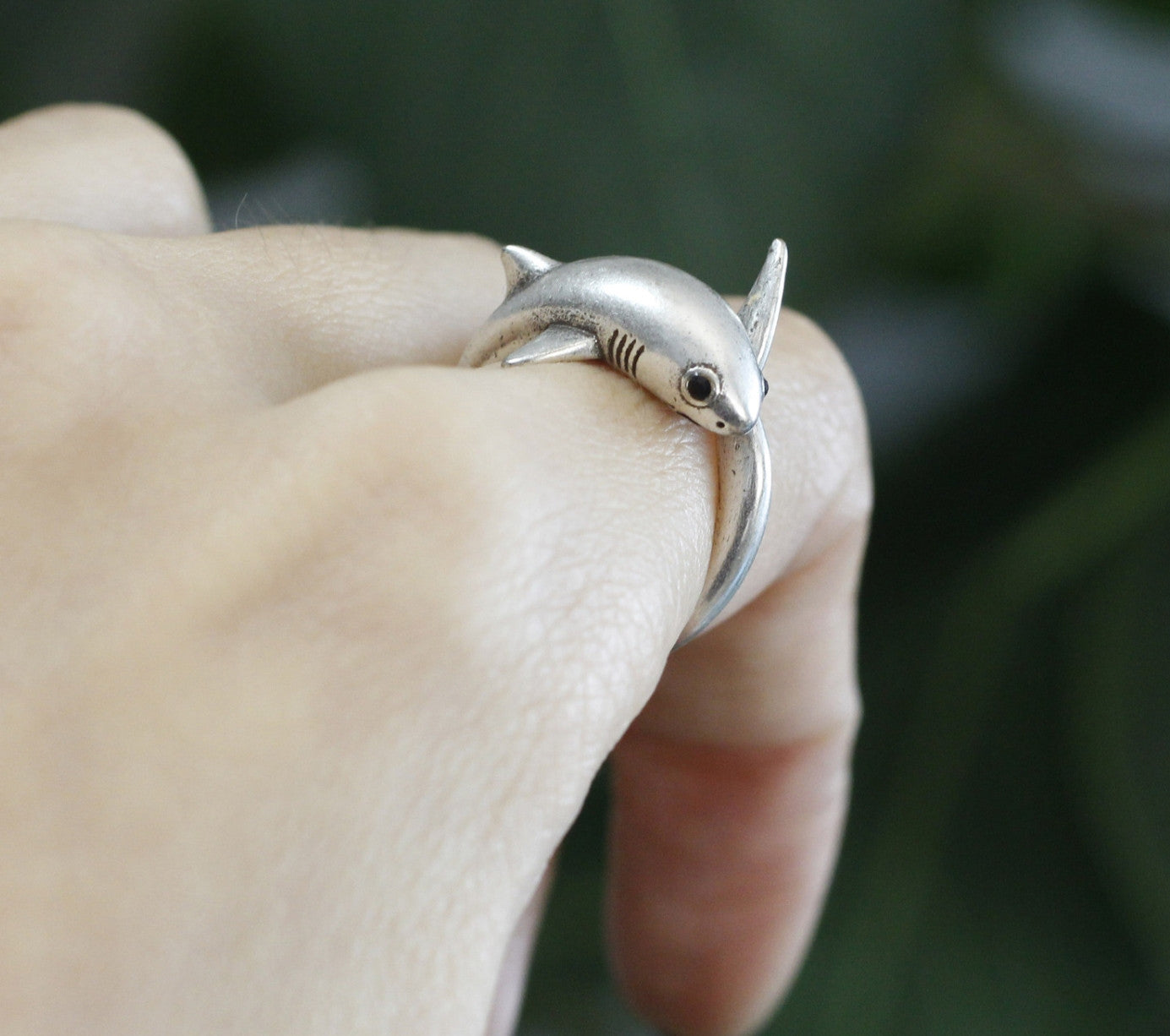 Cute Shark Adjustable Wrap Ring, Fish Ring,  R0255S