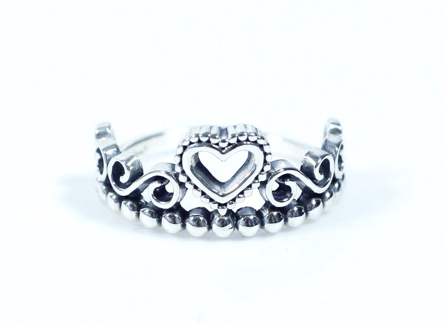 925 sterling silver Tiara Ring detailed in Heart and Star(choose one)