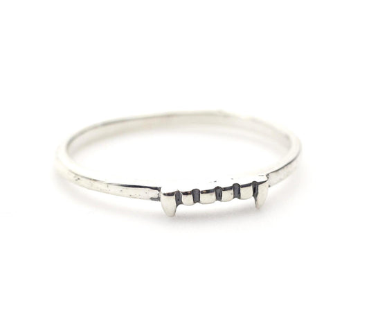 925 Sterling Silver Vampire teeth Ring