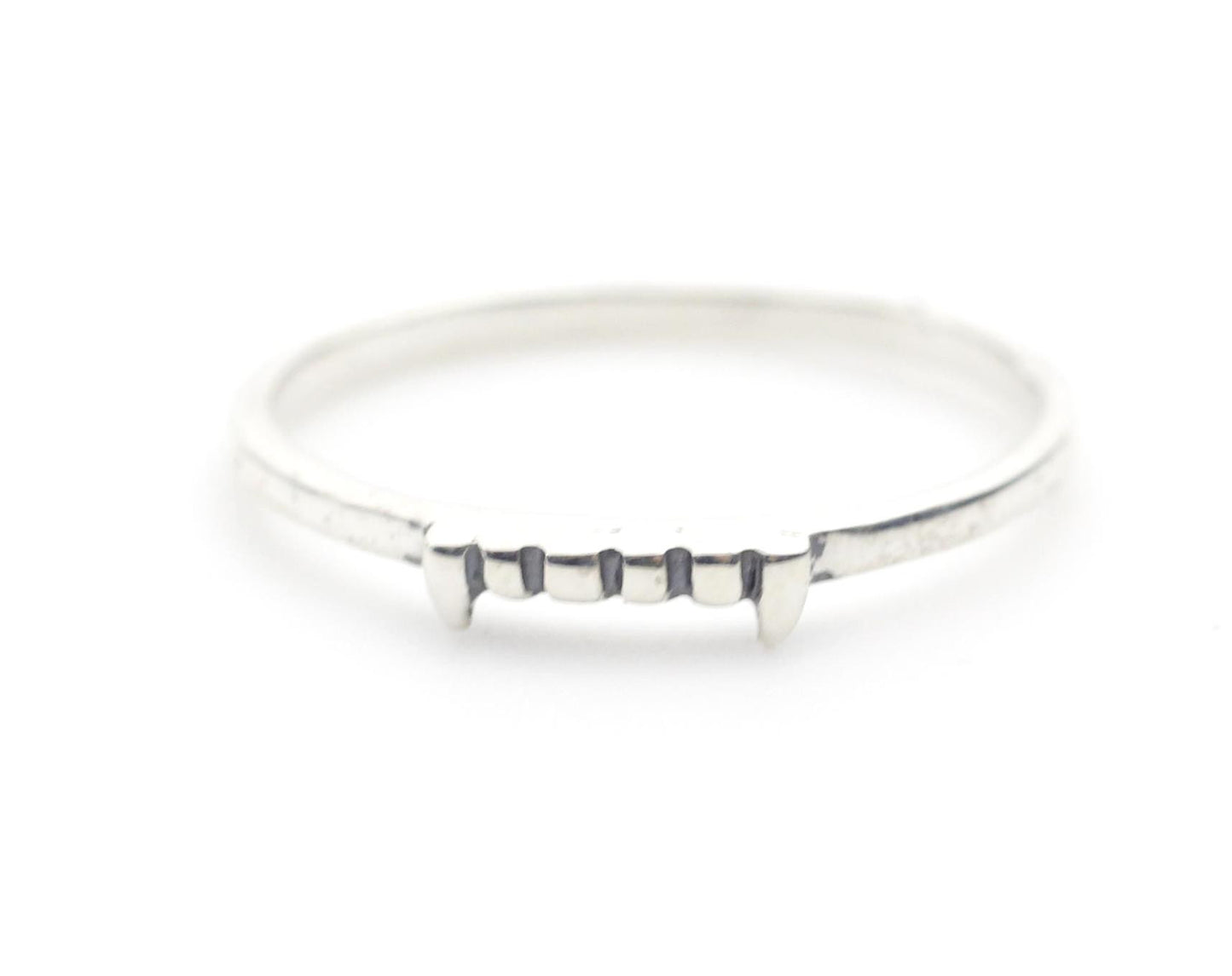 925 Sterling Silver Vampire teeth Ring