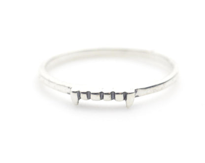 925 Sterling Silver Vampire teeth Ring