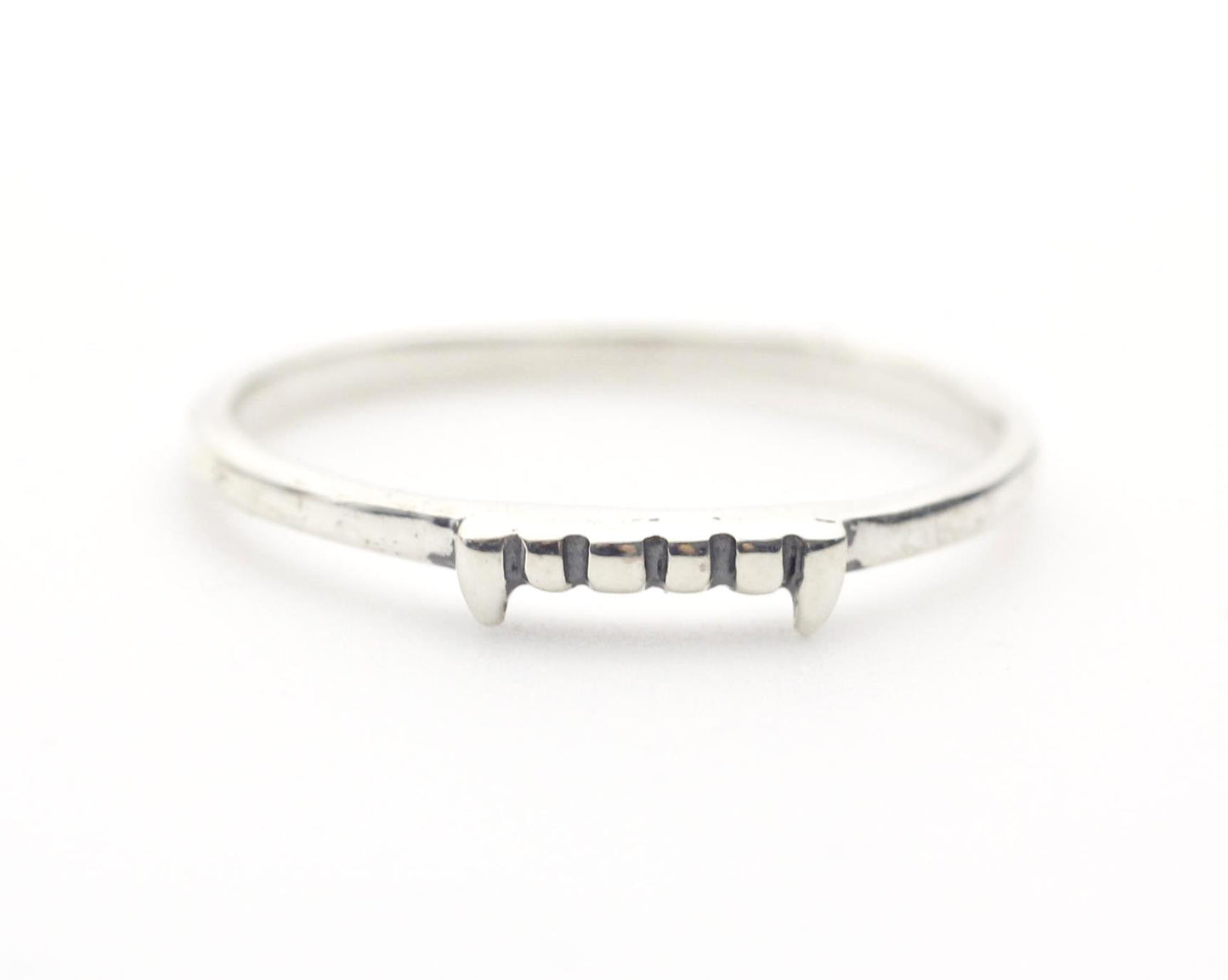 925 Sterling Silver Vampire teeth Ring