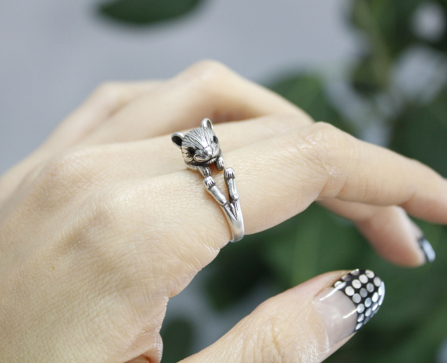 Cute Squirrel, Hamster, Mouse Wrap Ring, R0265S