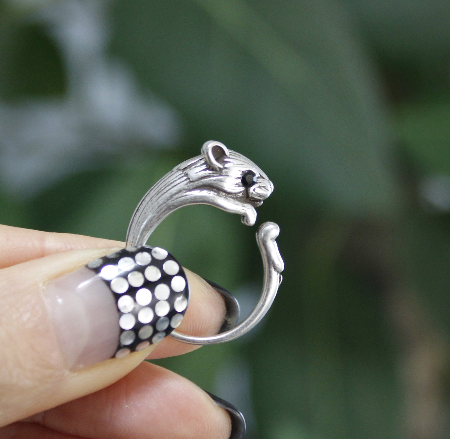 Cute Squirrel, Hamster, Mouse Wrap Ring, R0265S