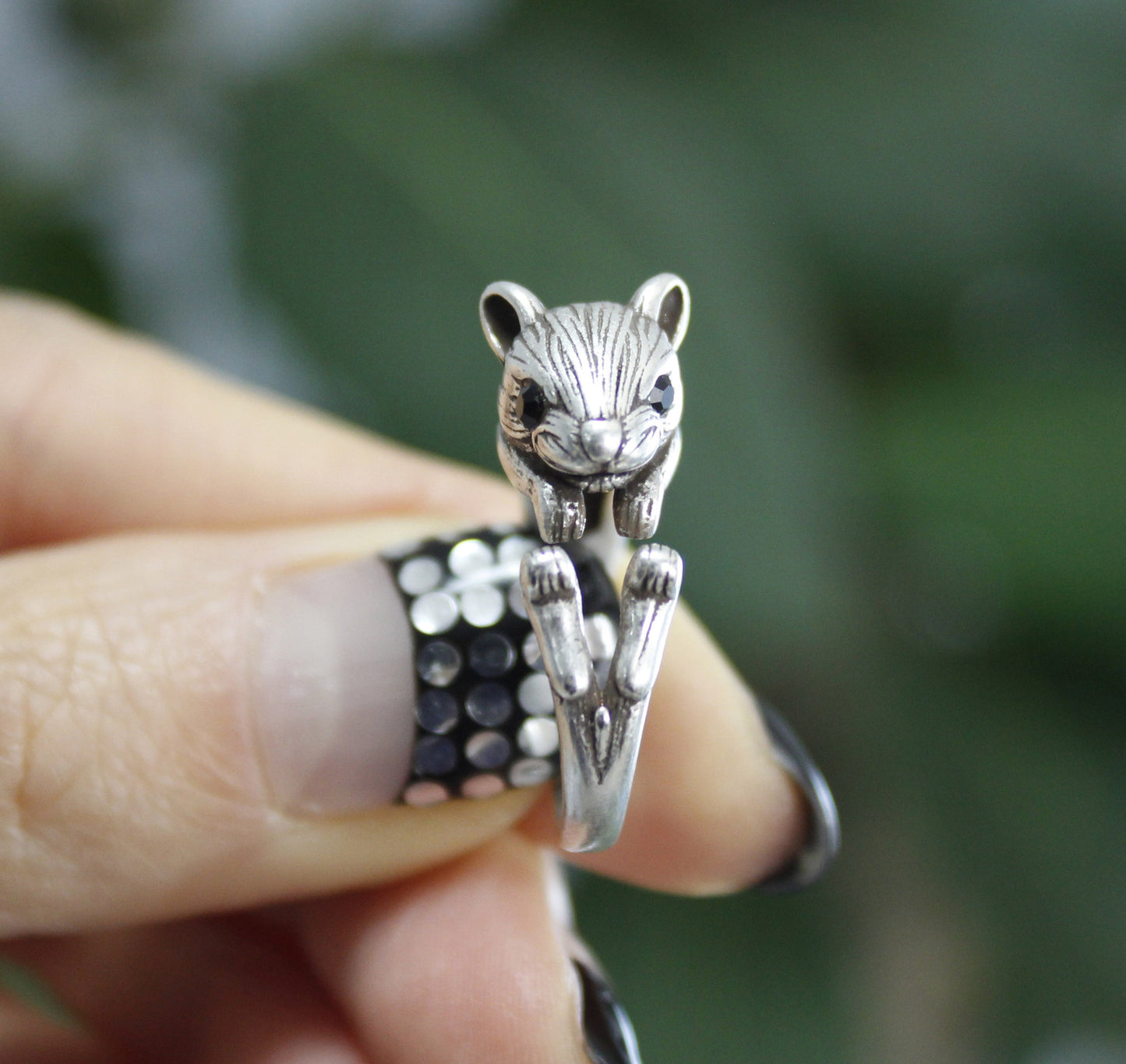 Cute Squirrel, Hamster, Mouse Wrap Ring, R0265S