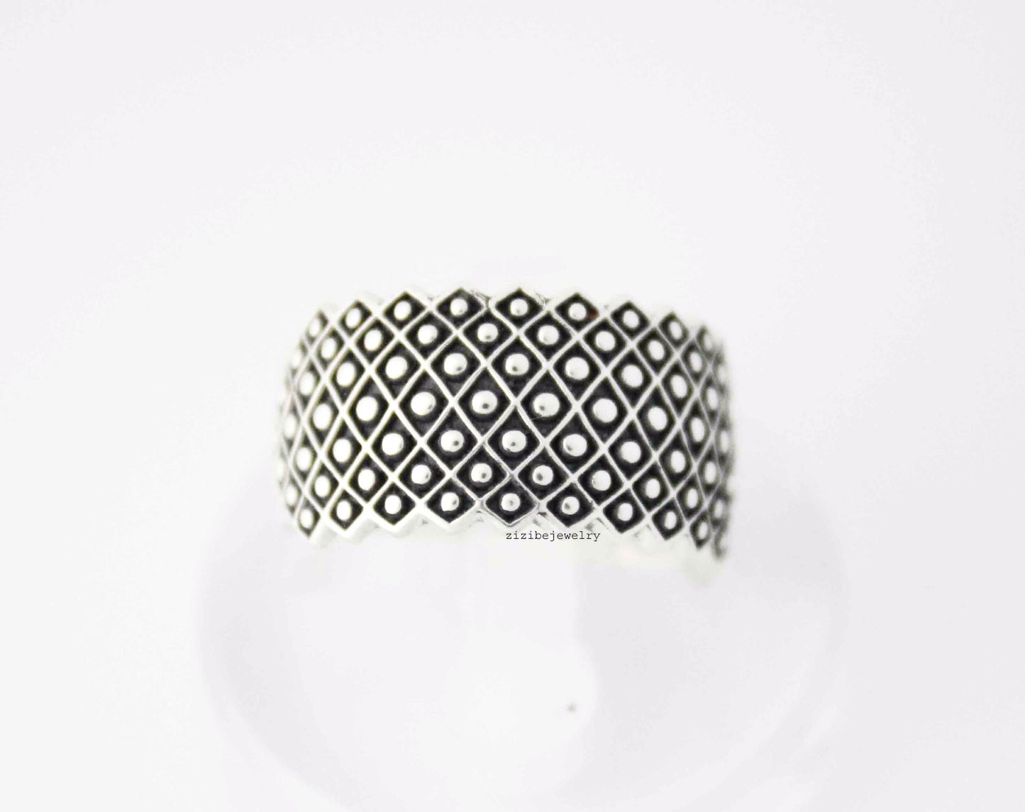 925 sterling silver Thick Artisan Lace Ring, R0526S