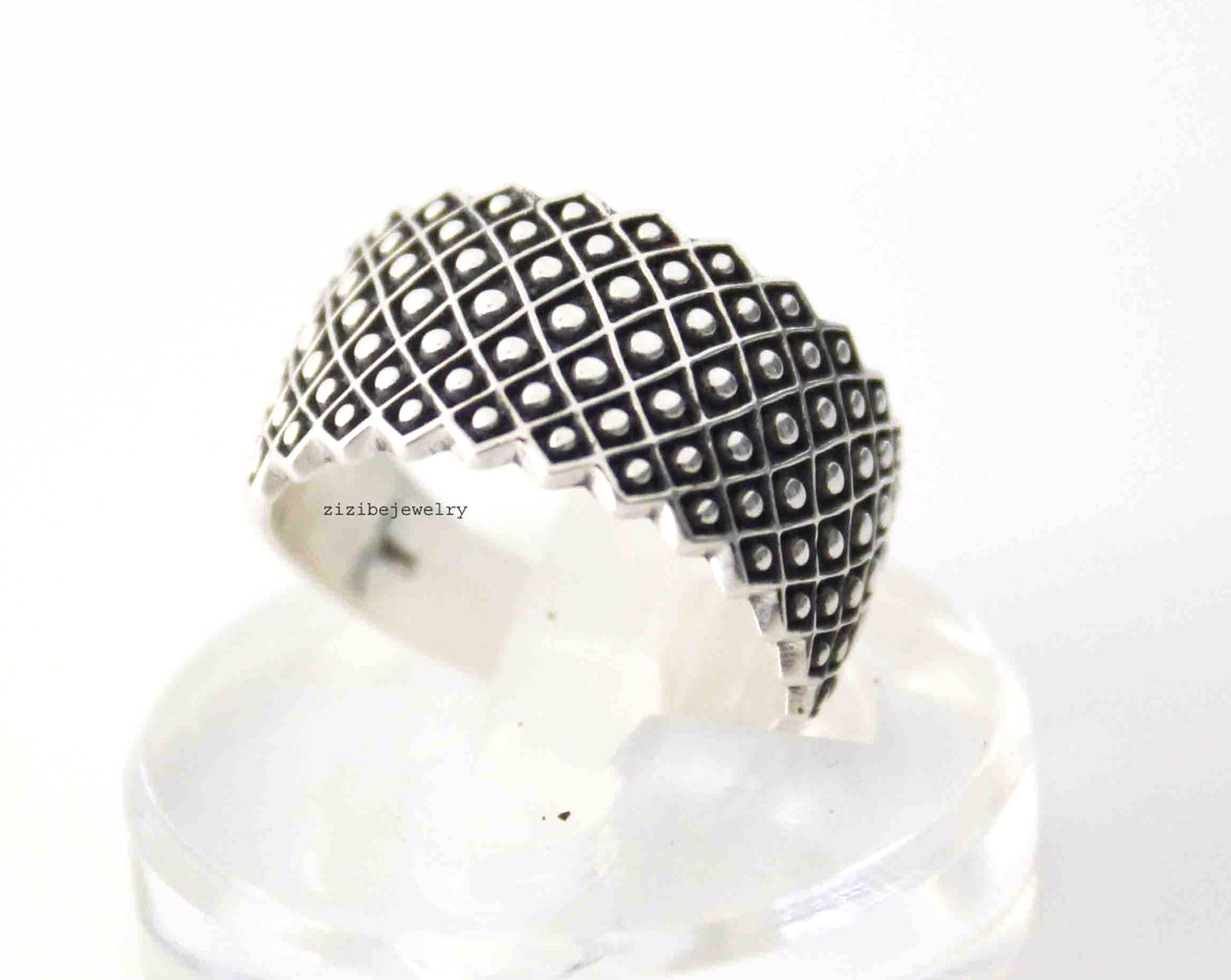 925 sterling silver Thick Artisan Lace Ring, R0526S