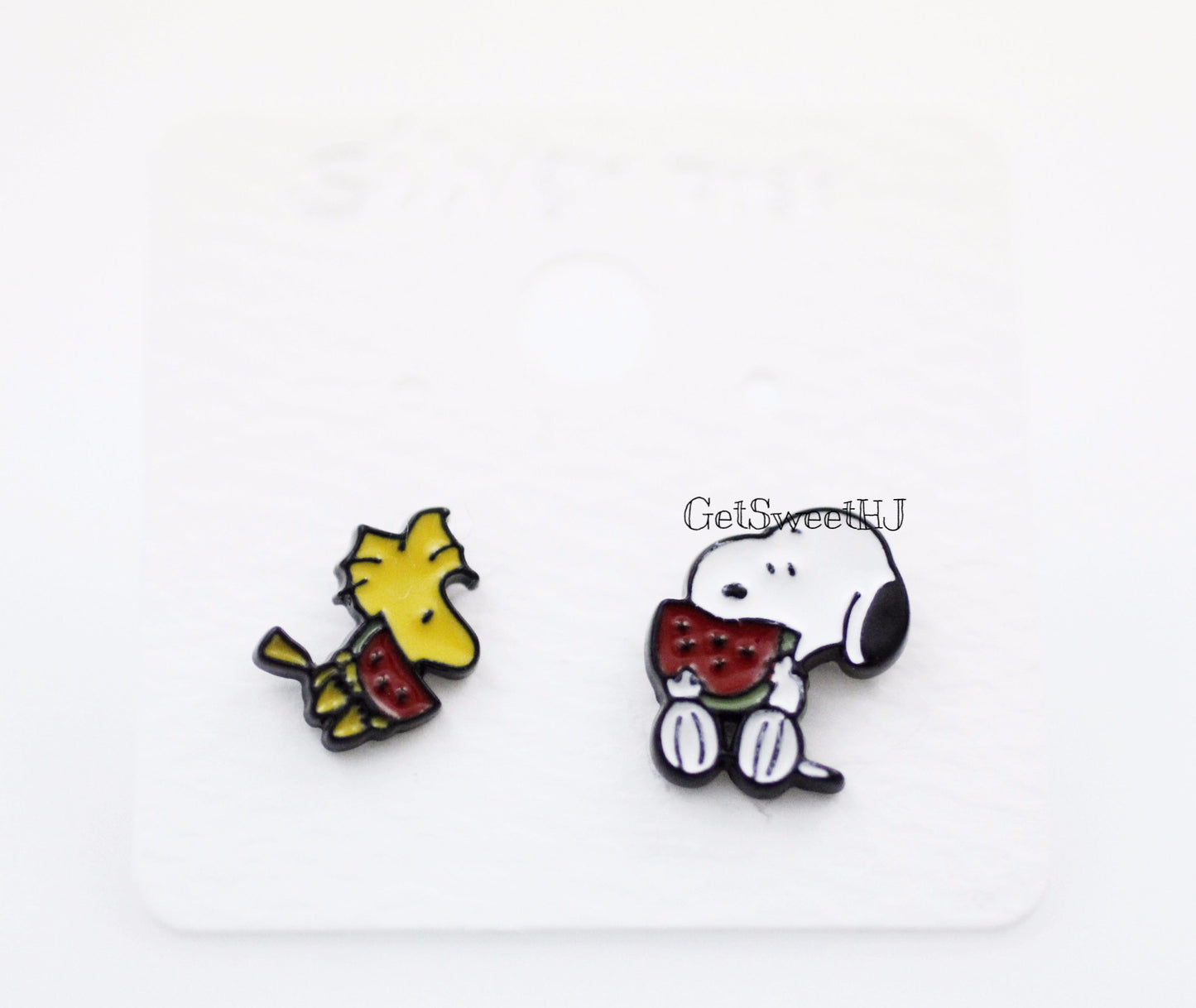 Cute Snoopy and Woodstock Best Friend Unbalance Earrings 3 Type