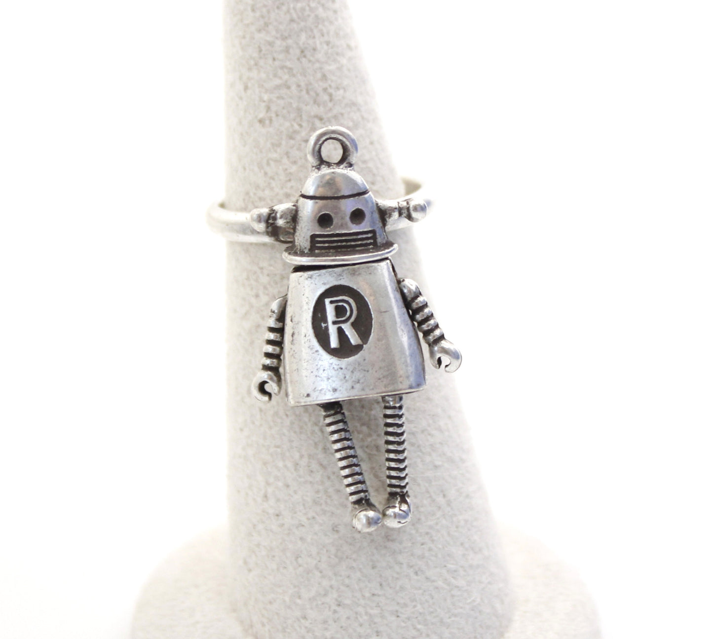 cute and unique Robot statement Ring in 2 colors, R0276S