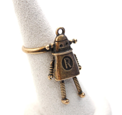 cute and unique Robot statement Ring in 2 colors, R0276S