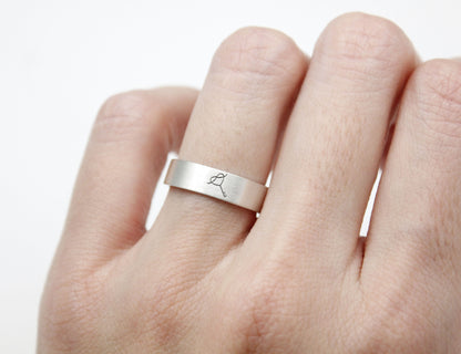 925 sterling silver Key and Lock Ring ,Couple Rings,Custom Personalized Initial Ring