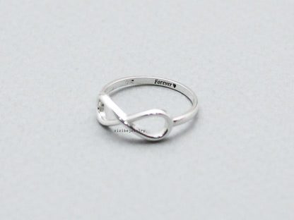 925 Sterling Silver Personalized Infinity Ring, R0830S