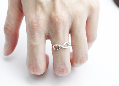 925 Sterling Silver Personalized Infinity Ring, R0830S