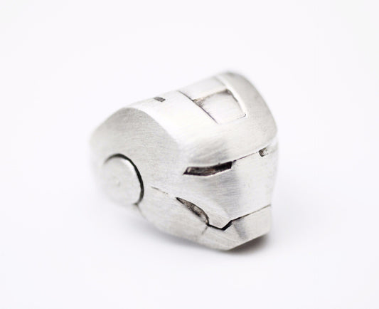 925 sterling silver Stunning silver iron man helmet ring,Men's statement ring, Superhero silver ring, Geeky men's ring, Geeky rings for men,Geeky statement ring, R1041S