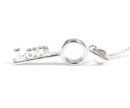 925 sterling silver Key to your Love heart Necklace - Celebrity Style