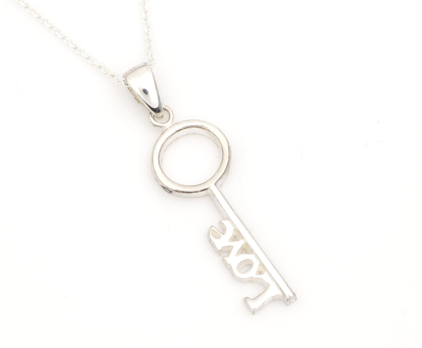 925 sterling silver Key to your Love heart Necklace - Celebrity Style