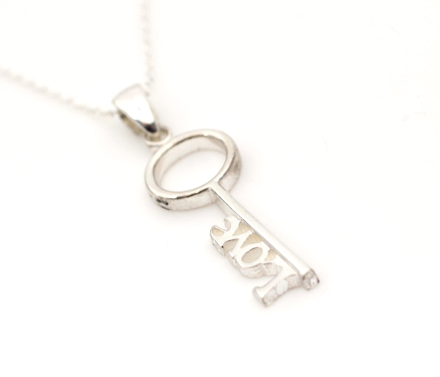 925 sterling silver Key to your Love heart Necklace - Celebrity Style