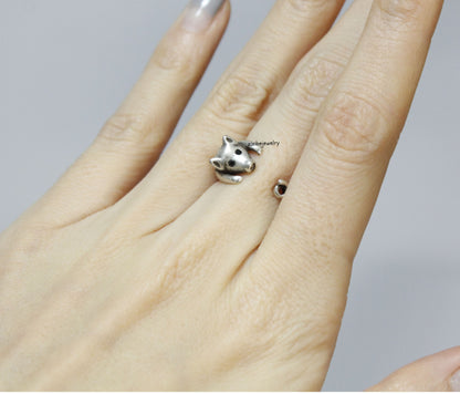 Cute Adjustable Pig Animal Ring, R0316S