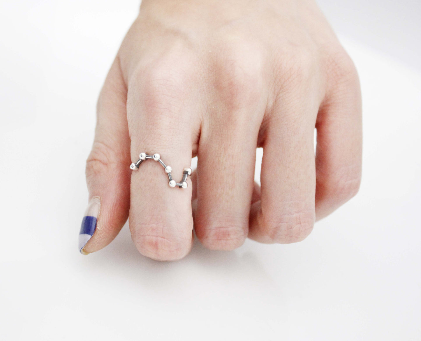 925 Sterling Silver Big Dipper Ring, Star sign Ring