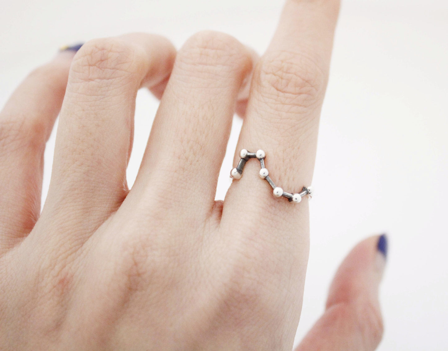 925 Sterling Silver Big Dipper Ring, Star sign Ring