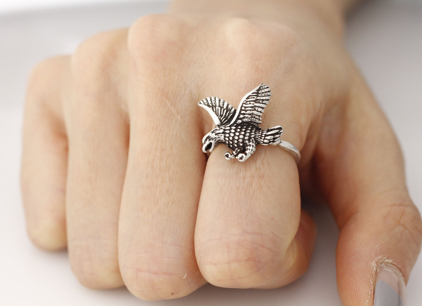 Eagle ring, retro eagle ring, retro ring, vintage ring, Eagle adjutable ring in 2 colors, R0330S