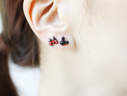 Disney-licensed Mickey Mouse Unbalance Earrings, Mickey Mouse  earrings, Minnie Mouse Disney Earrings