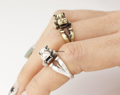 Cute Hippo Wrap adjustable Ring