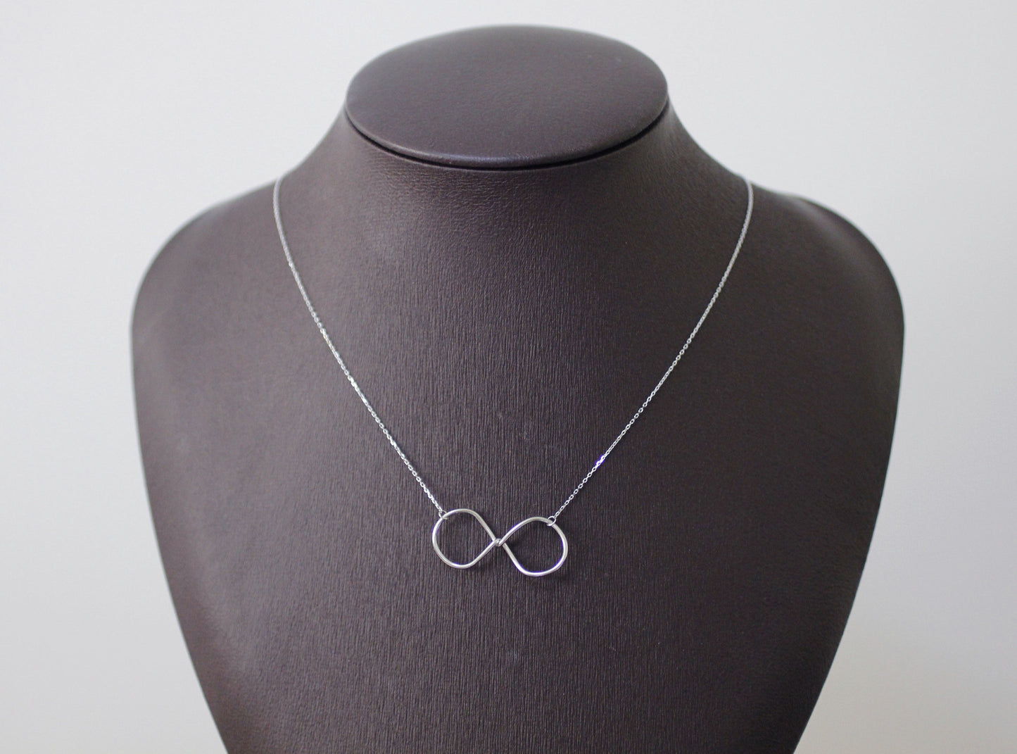 925 Sterling Silver Big Infinity statement Necklace in 3 colors