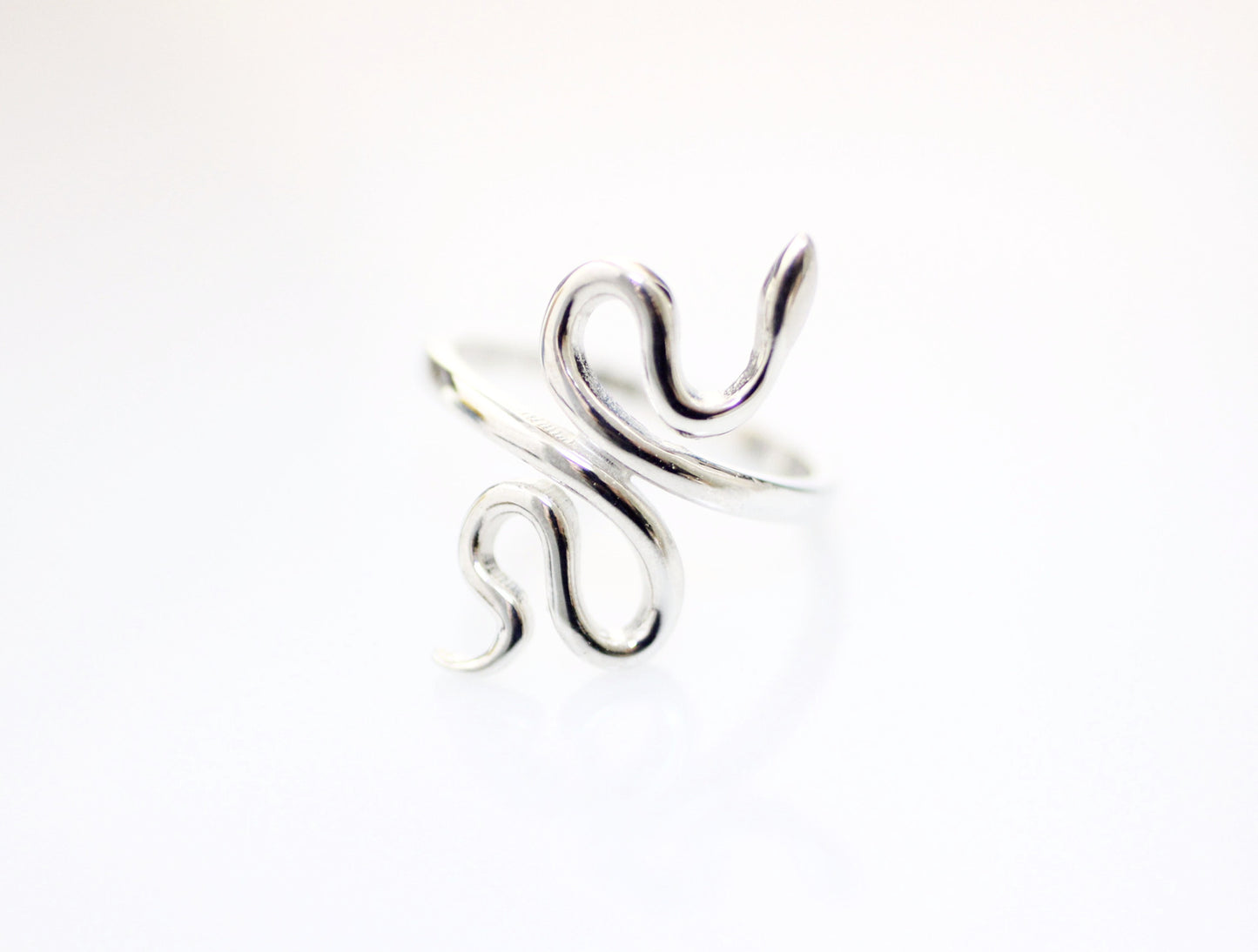 925 Sterling Silver Snake Statement Ring , Knuckle Ring Stacking Ring